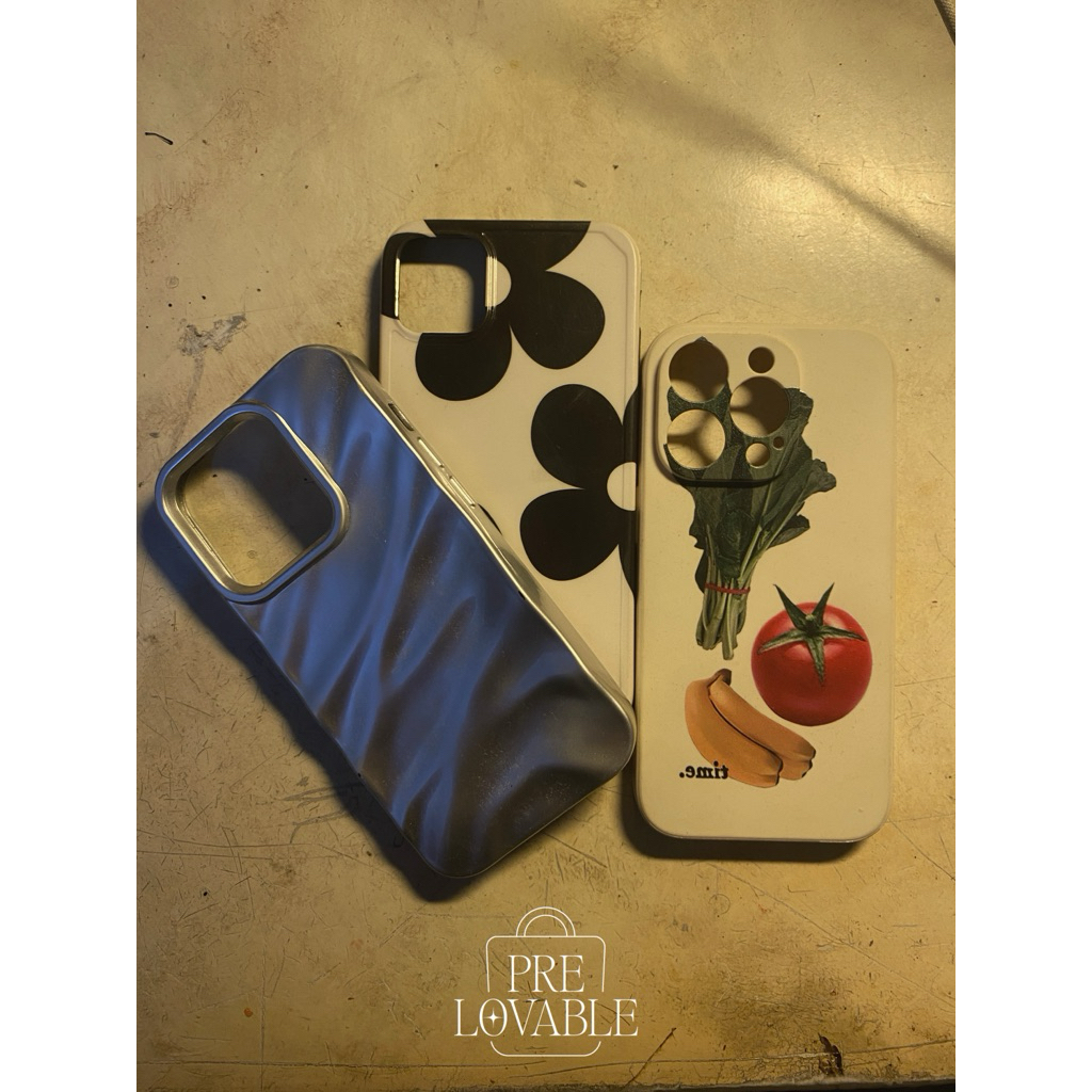 [PRELOVED & NEW] Case Iphone 11 & 14 Pro Sayur Metal Aesthetic Lucu