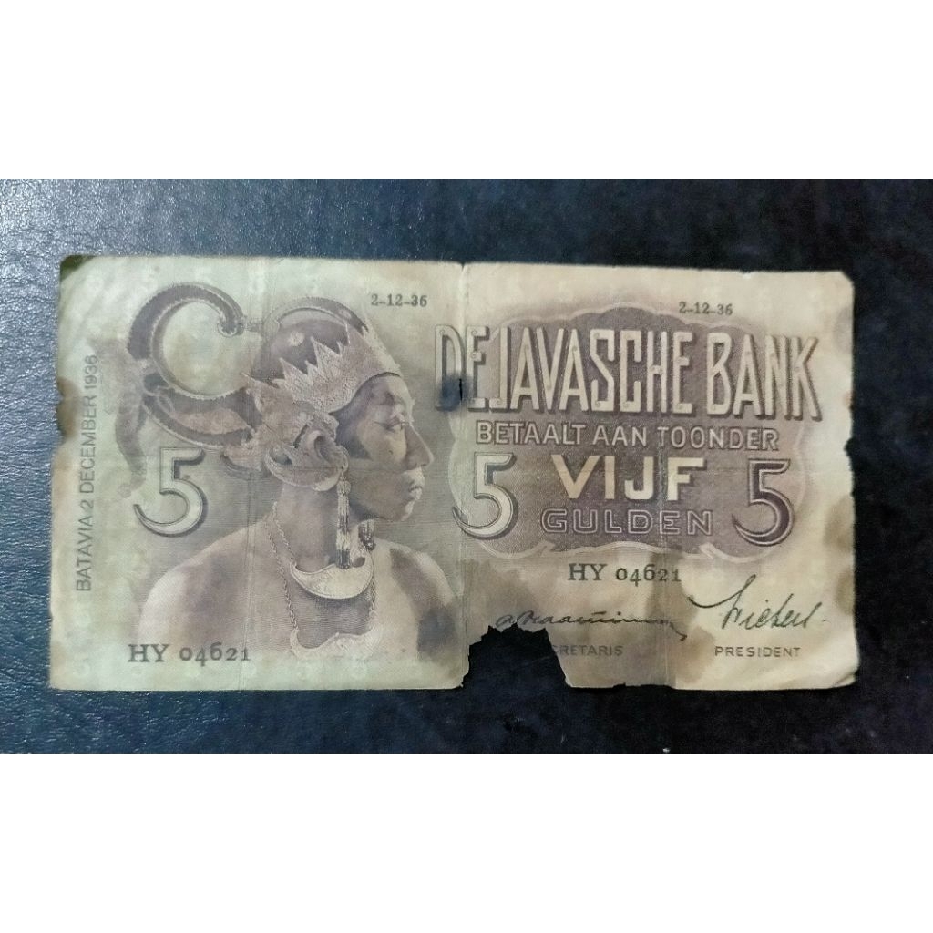 Termurah uang 5 gulden wayang 1936 jelek