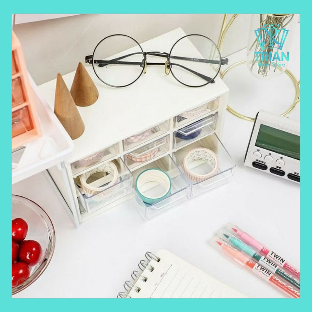 STORAGE BOX KOTAK LACI MINI SERBA GUNA STATIONARY STATIONERY ALAT TULIS MAKE UP PERHIASAN