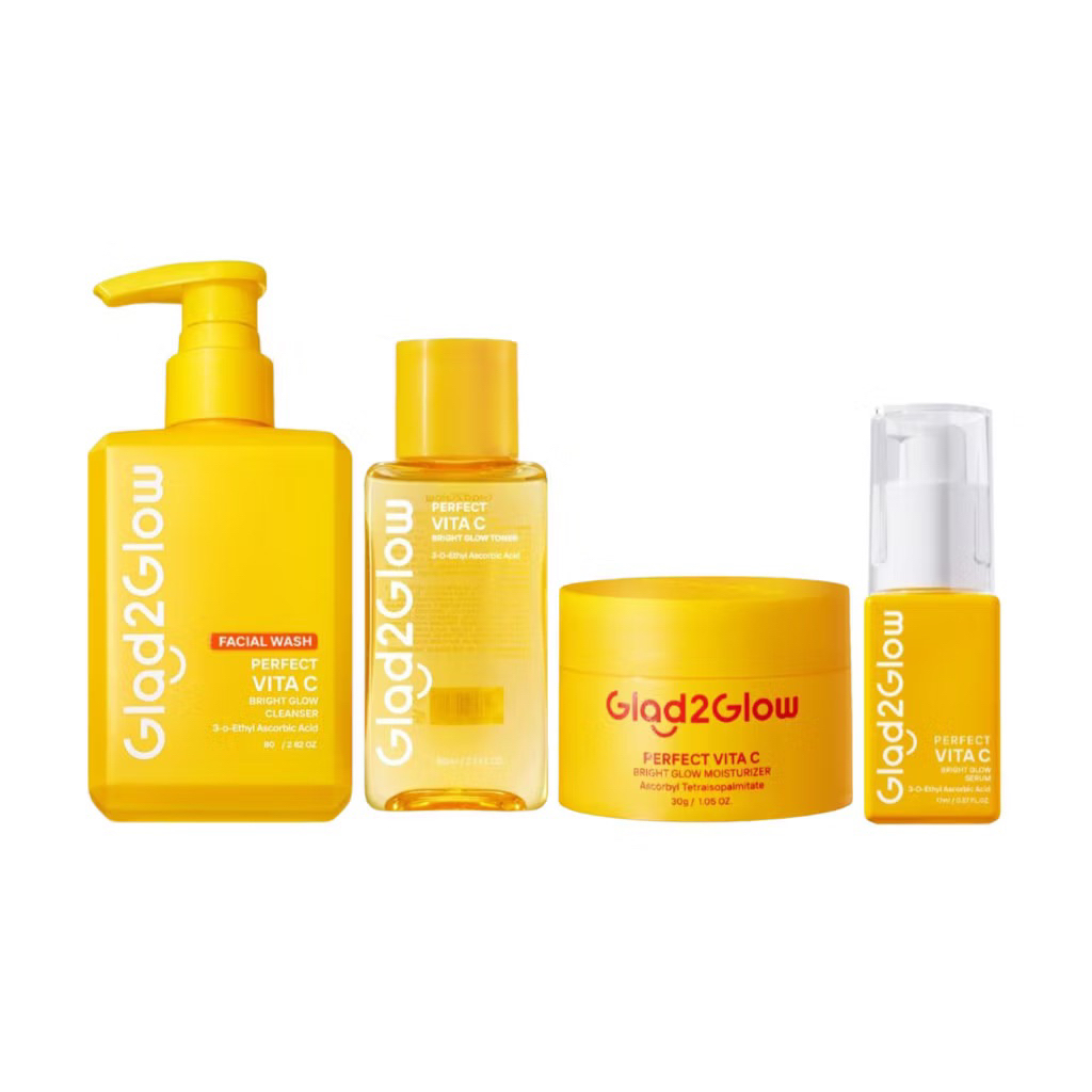 Glad2Glow Perfect Vita C | ALL SERIES | Toner | Serum | Moisturizer | Micellar Water 130 Ml | Micell