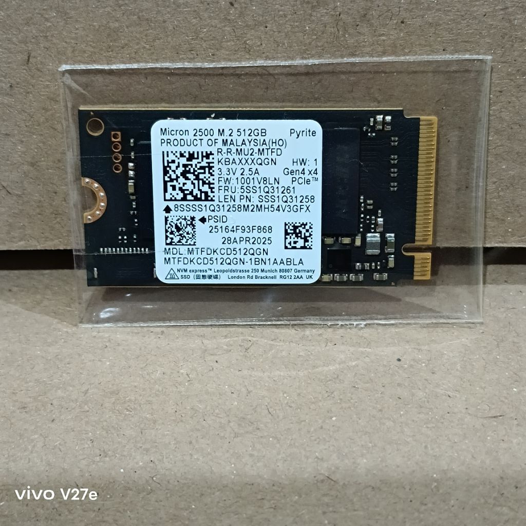 SSD M2 NVME 512GB 2242 100%  MICRON