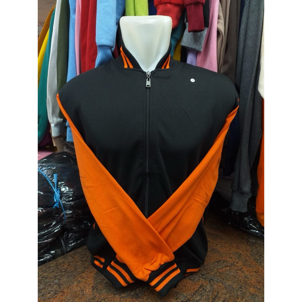 Jaket Baseball Polos Varsity Resleting Pria & Wanita/Jaket Sweater/Jaket Cowok Keren/Jaket Fleece