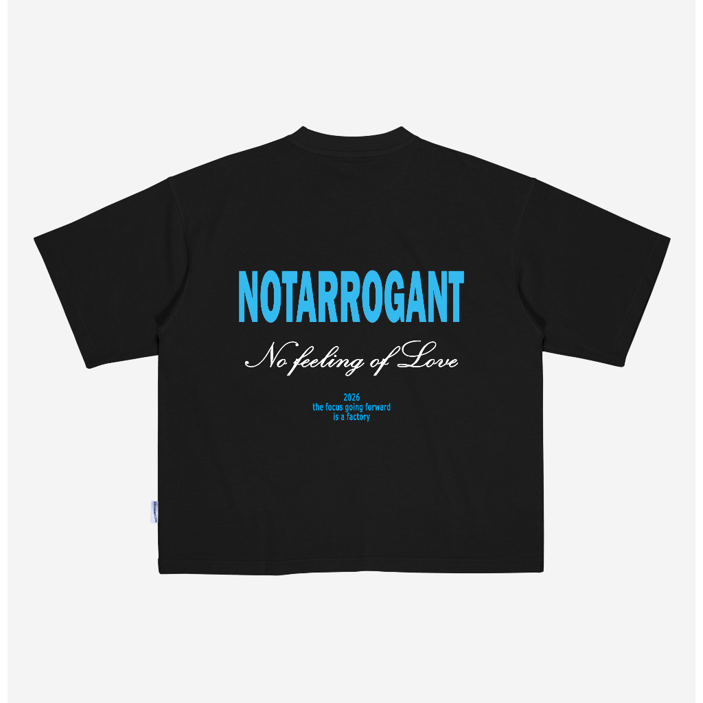 Not Arrogant Apparel Celcius Original Kaos Boxy No Feeling of Love T-shirt Pria Wanita Hitam