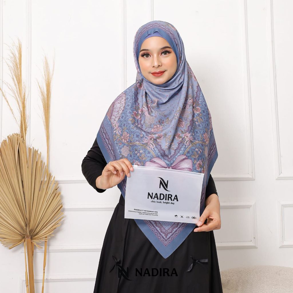 Nadira Hijab Segi Empat Motif – Voal Premium Ultrafine | Digital Printing Eksklusif