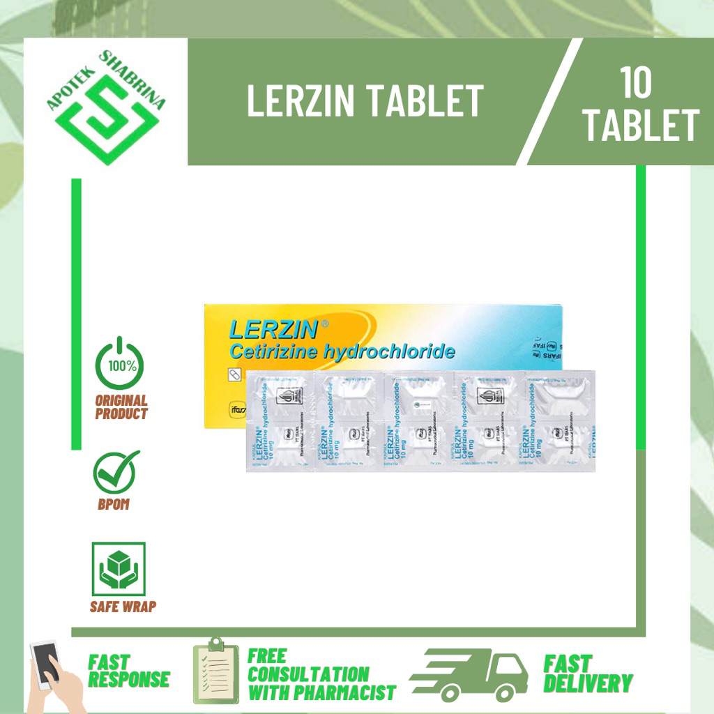 Lerzin Kapsul Obat Pereda Biduran Gatal Alergi Pilek