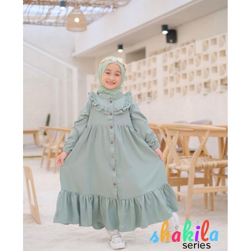 Hot Deals Gamis Shakila Anak // Gamis Shakila Muslim// Gamis Muslim Anak//Gamis Syar'I Anak//Gamis