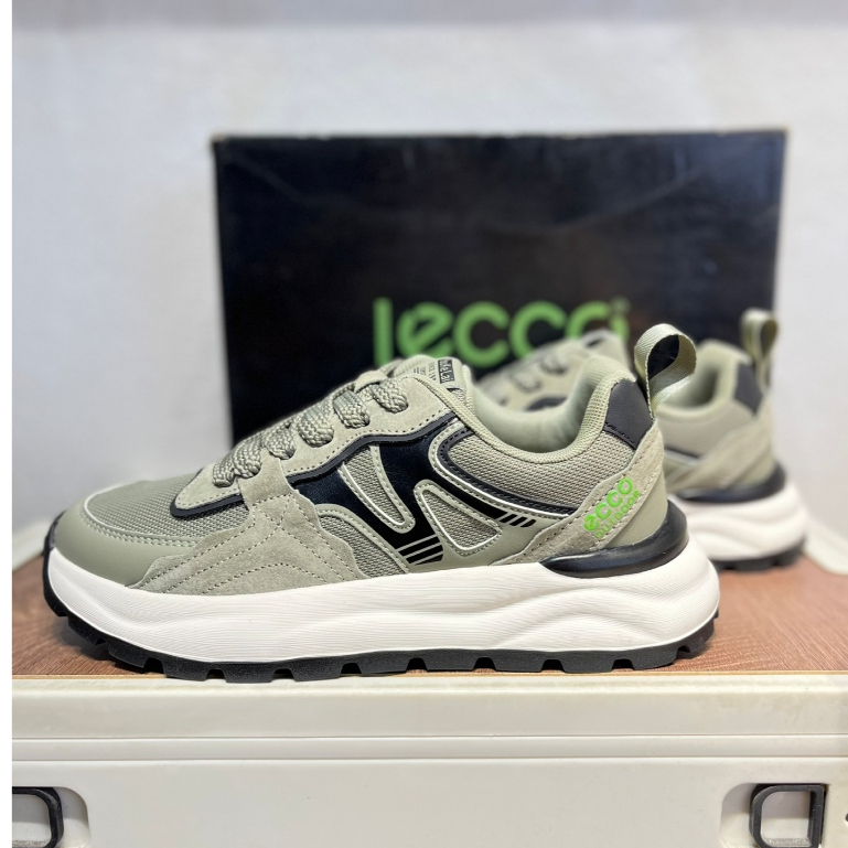 Sepatu Pria Ecco Ringan, bernapas, nyaman, tahan lama, ramah kulit, menyerap keringat, lapisan dalam