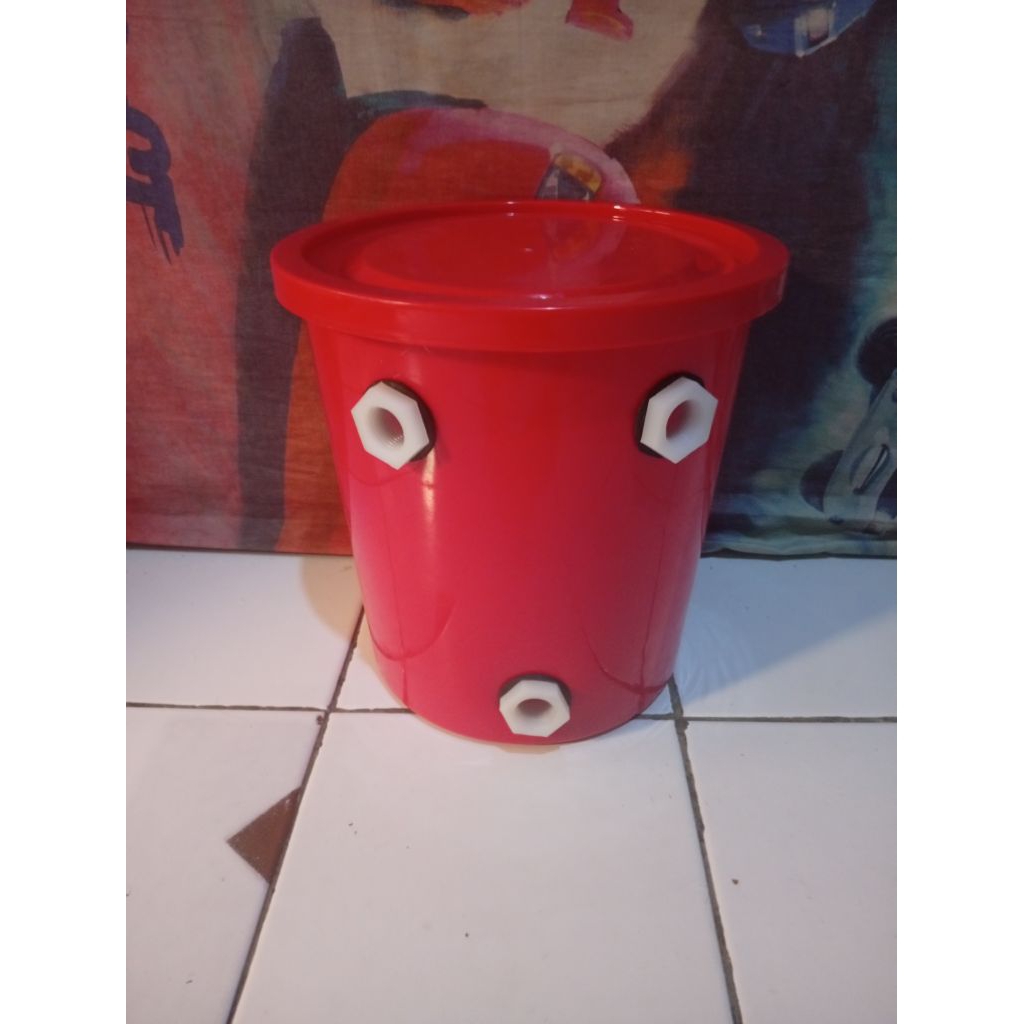 filter air ember kolam ikan/ ember penyaring air kolam ikan