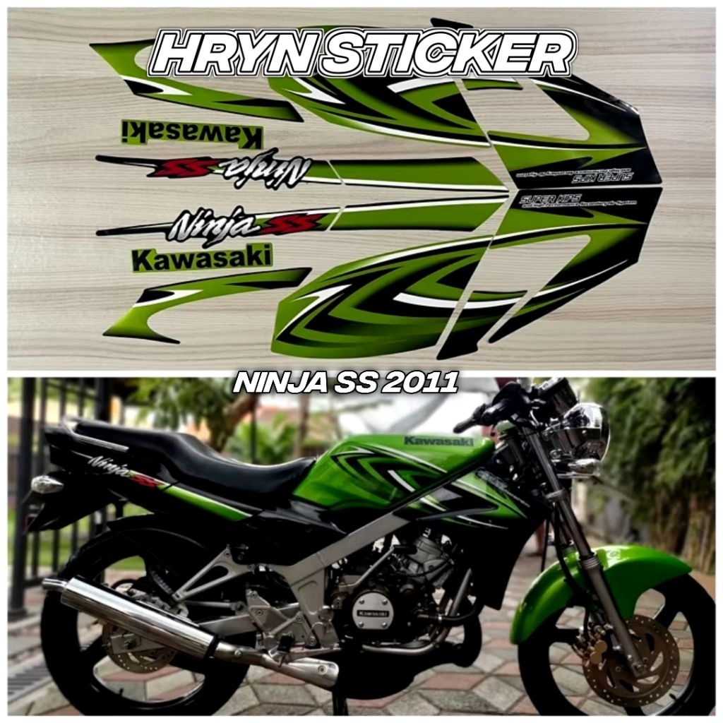striping ninja ss 2011 - sticker striping ninja ss hijau anti gores laminasi - ninja ss 2011