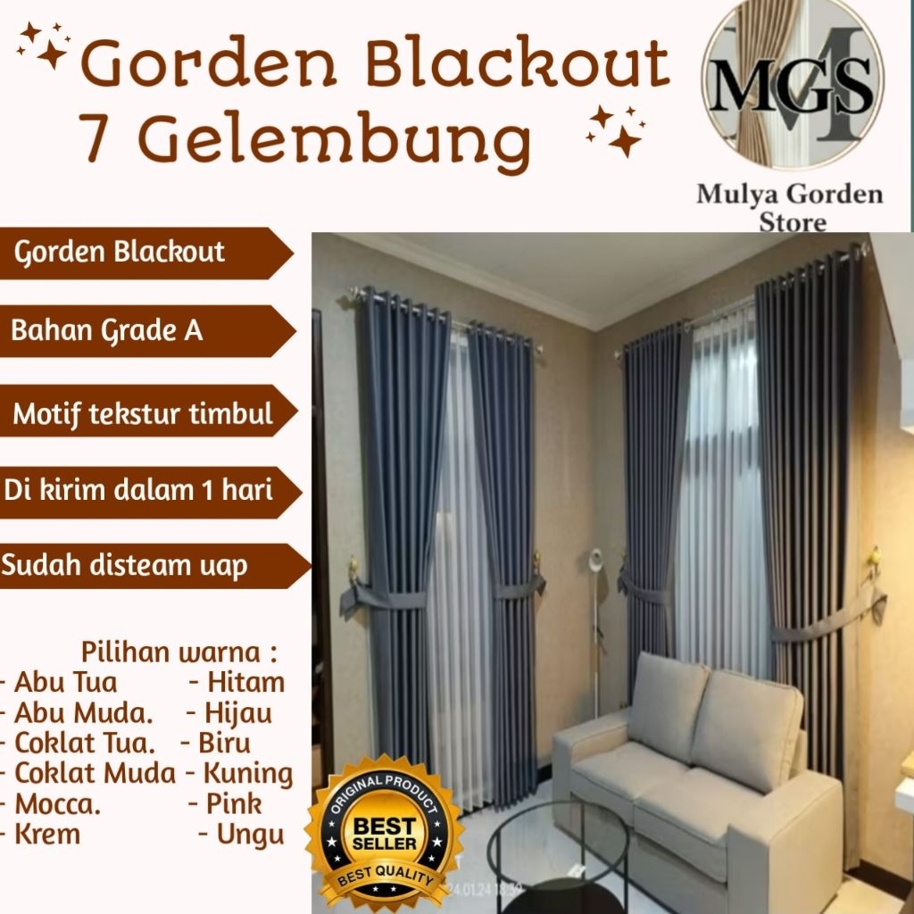Gorden Jendela 7 Gelembung, Gorden jendela/pintu minimalis, Gorden mewah Gorden murah