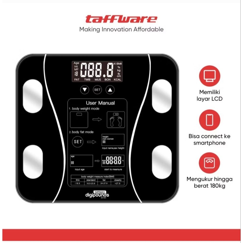 Timbangan Badan Digital Taffware