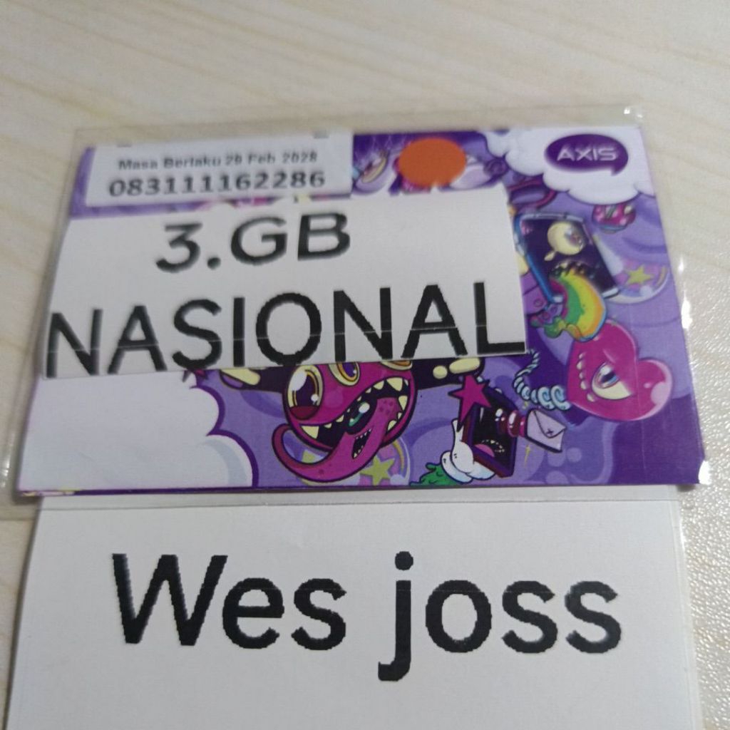 kartu axis isi kuota 3gb