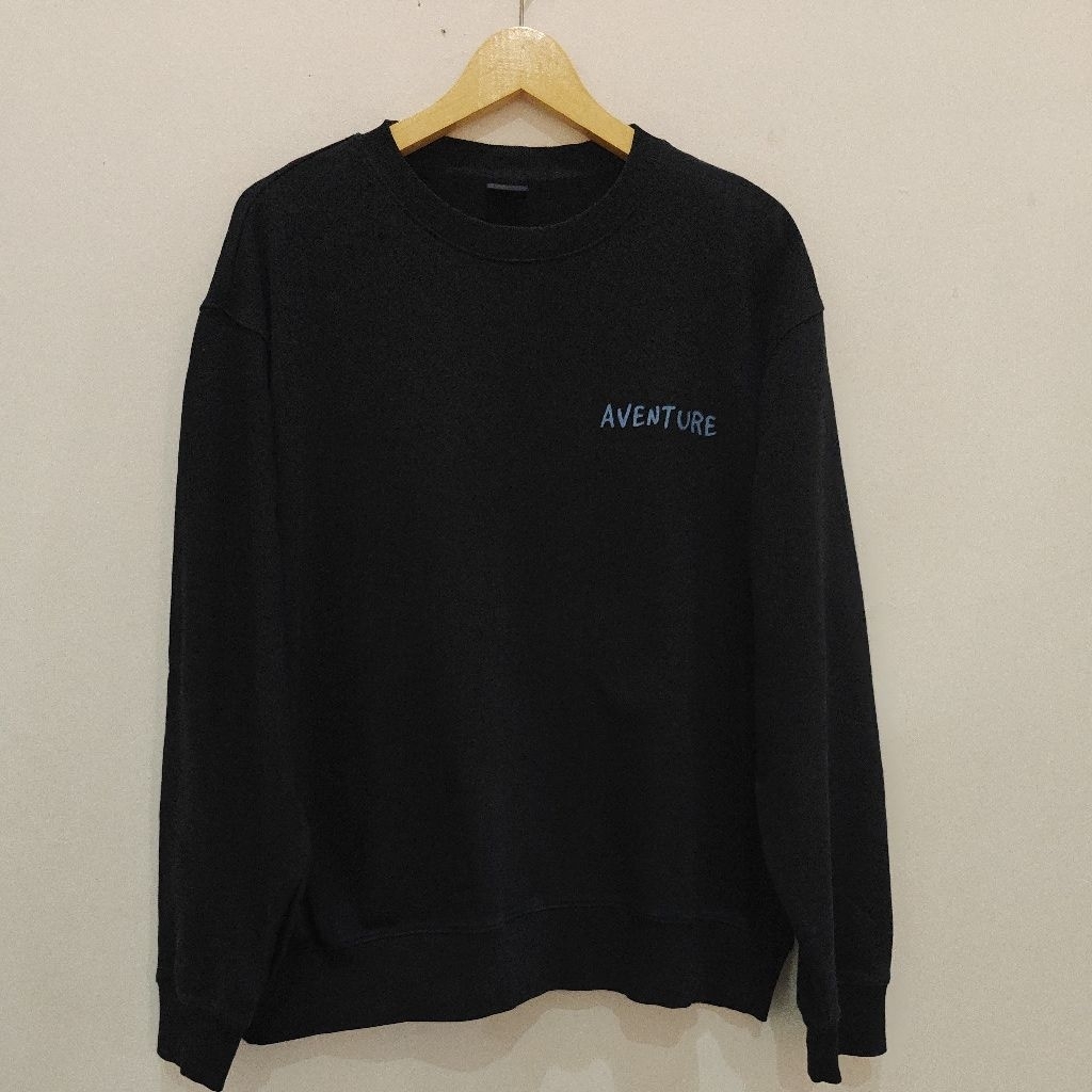 Crewneck Sweater Sweetshirt TBJ Adventure Black