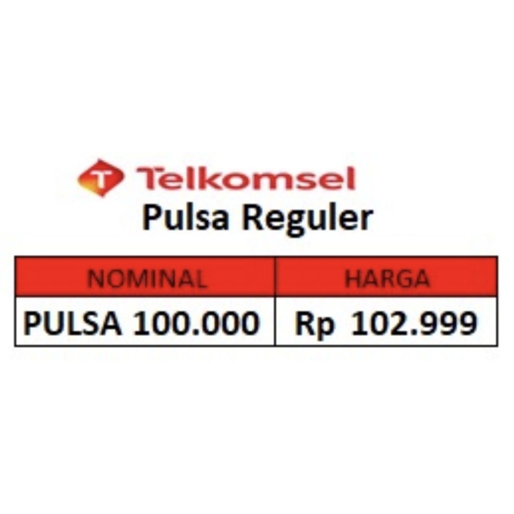 Pulsa 100k Telkomsel