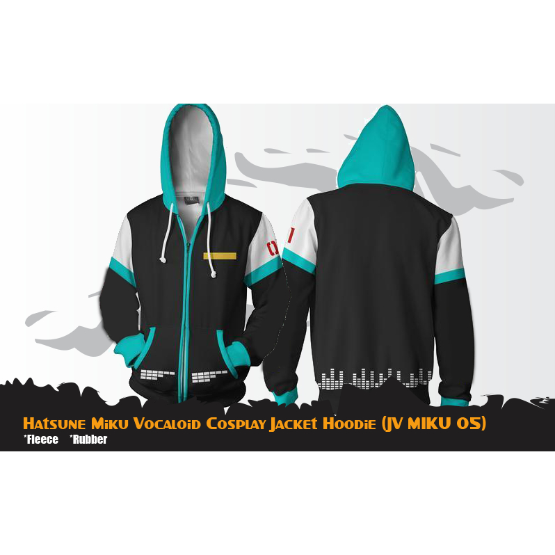 Jaket Hoodie Vocaloid Hatsune Miku Semi Cosplay JV MIKU 05