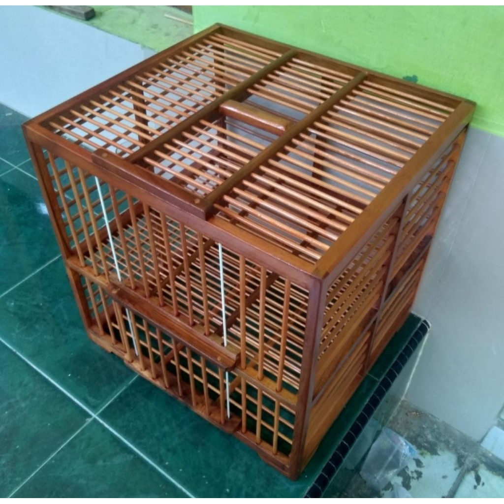 Dondang Merpati 2 Pintu Atau 1 Pasang Bahan Kayu Jati Ruji Bambu