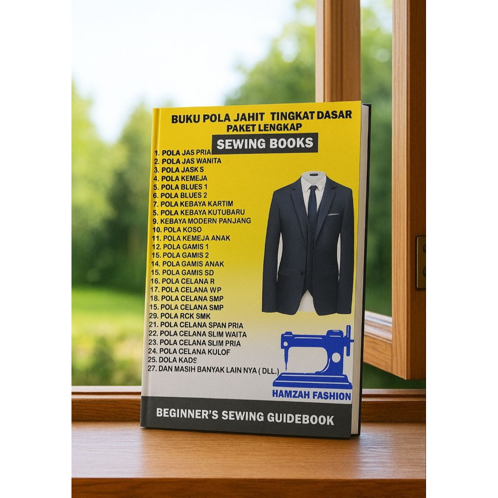 Buku pola jahit plat lengkap full model dasar