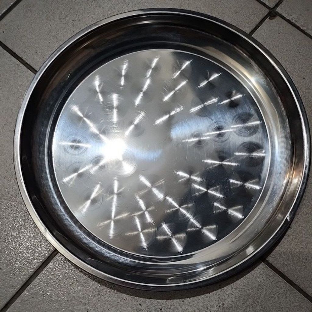 Nampan bulat stainless piring bulat stainless tampah stainless nampan sayur nampan nasi biriyani 36c