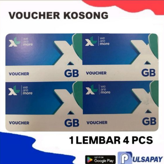 Voucher Kosong XL - Voucher Blank XL