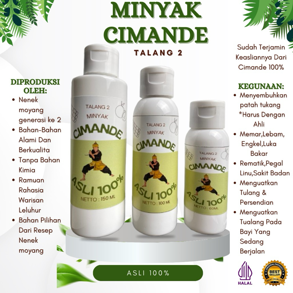 Minyak Cimande Asli Minyak Pijat,Urut,Balur Sudah Terjamin Keasliannya Dari Cimande 100%