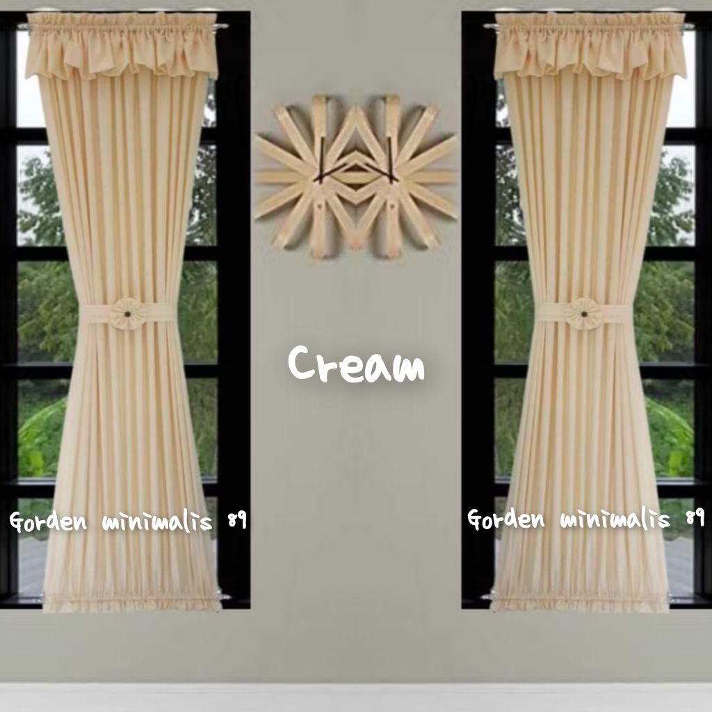 GORDEN KUPU KUPU JENDELA MOTIF PONI RUMBAI MINIMALIS MEWAH