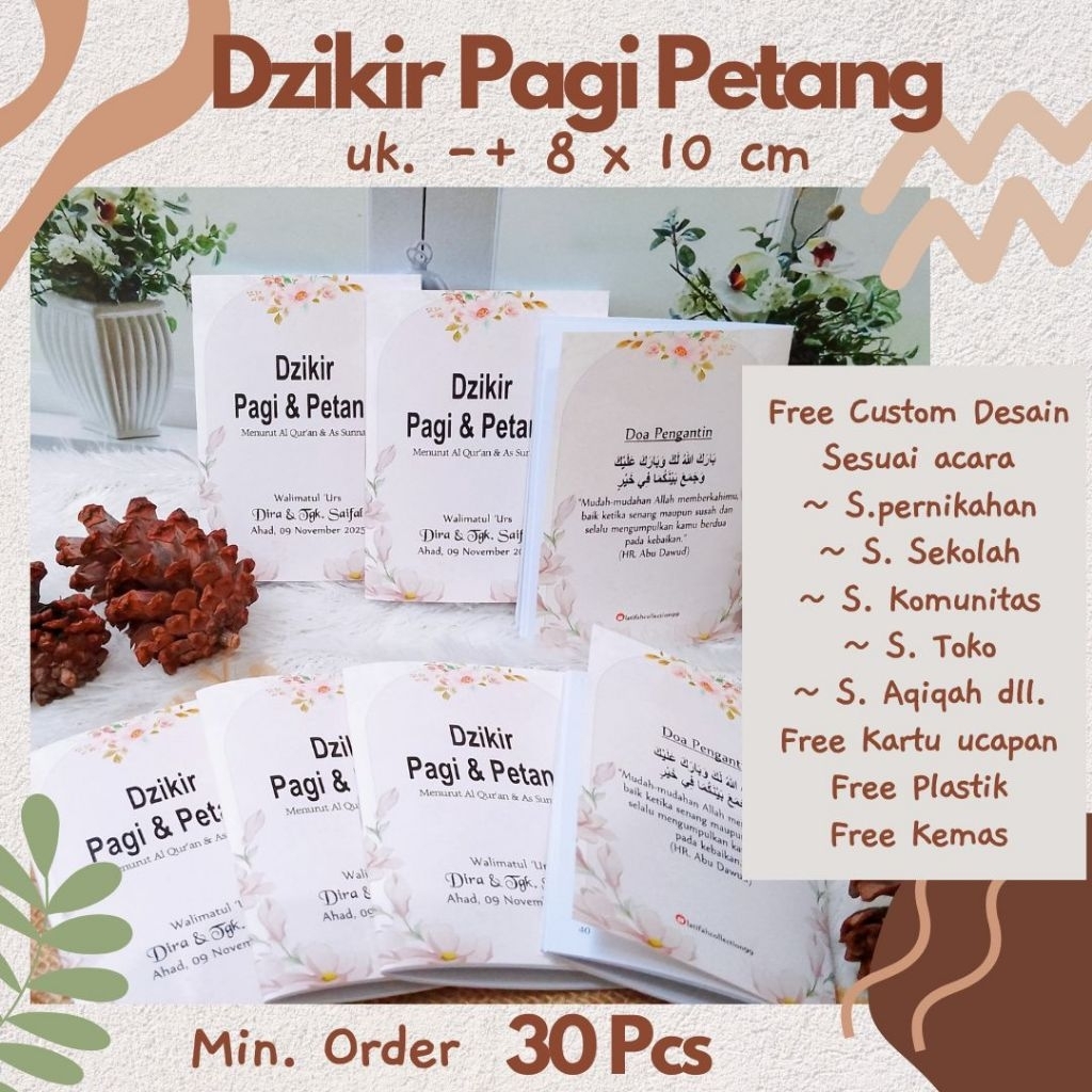 SOUVENIR DZIKIR PAGI PETANG CUSTOM / JUDUL LAIN