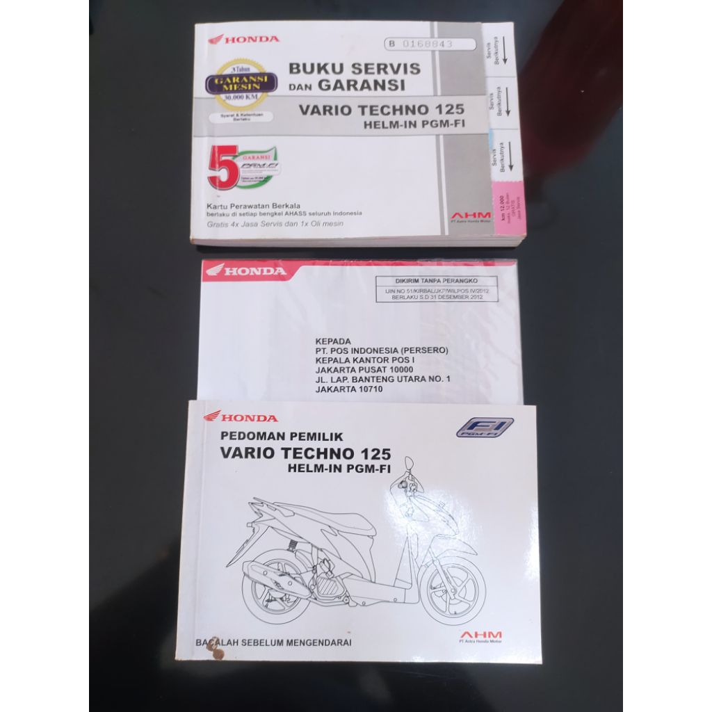 Manual book Honda Vario techno 125 th 2012