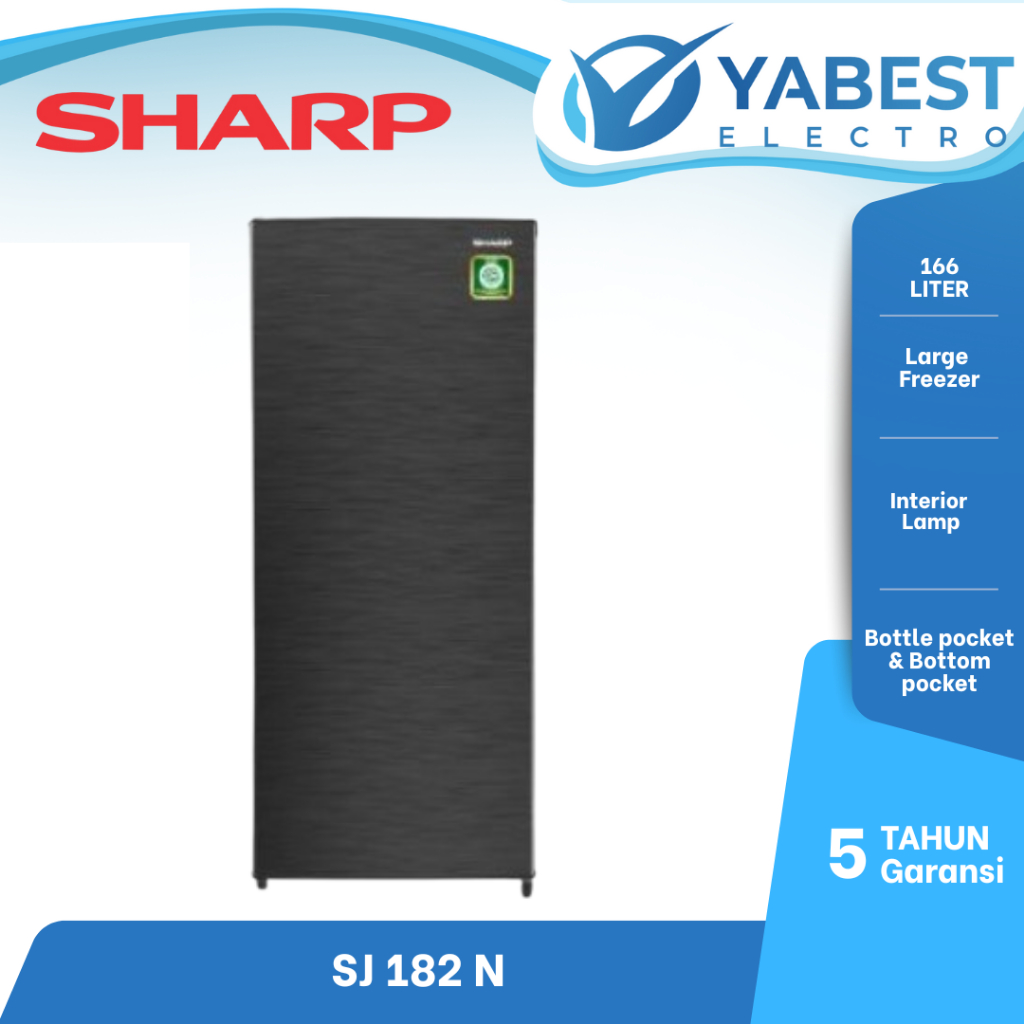 KULKAS 1 PINTU SHARP SJ-N182N-HS LEMARI ES