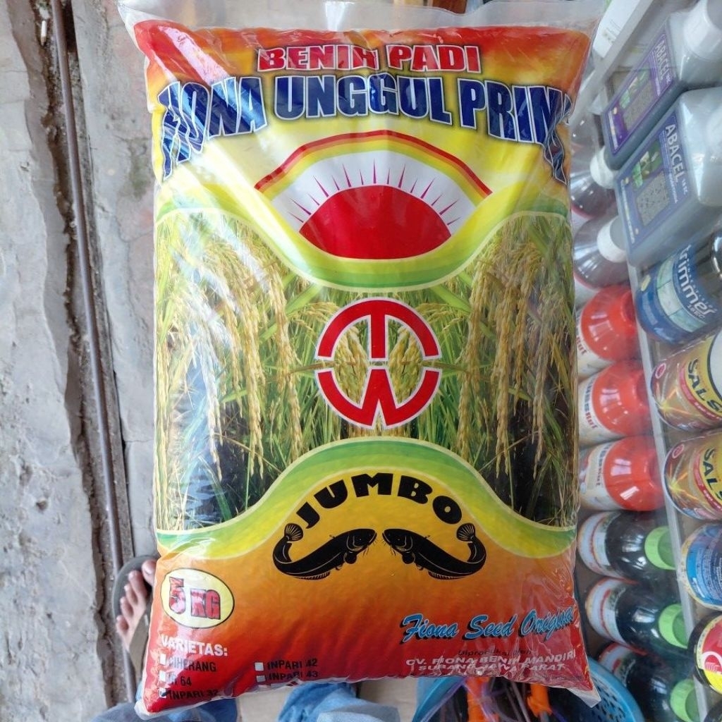 benih unggul padi Inpari 32 jumbo Bersertifikat 5kg