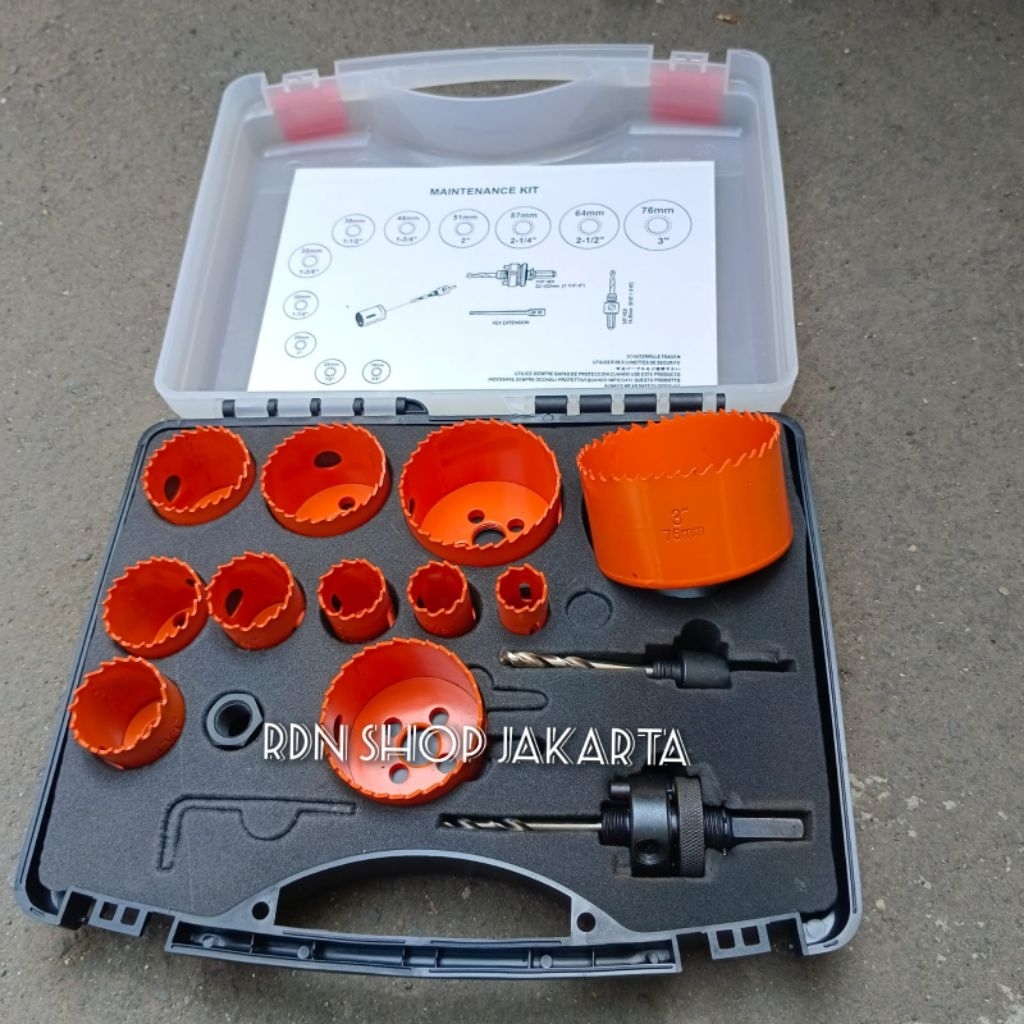 Hole saw metal set mata bor gergaji bulat lubang plat