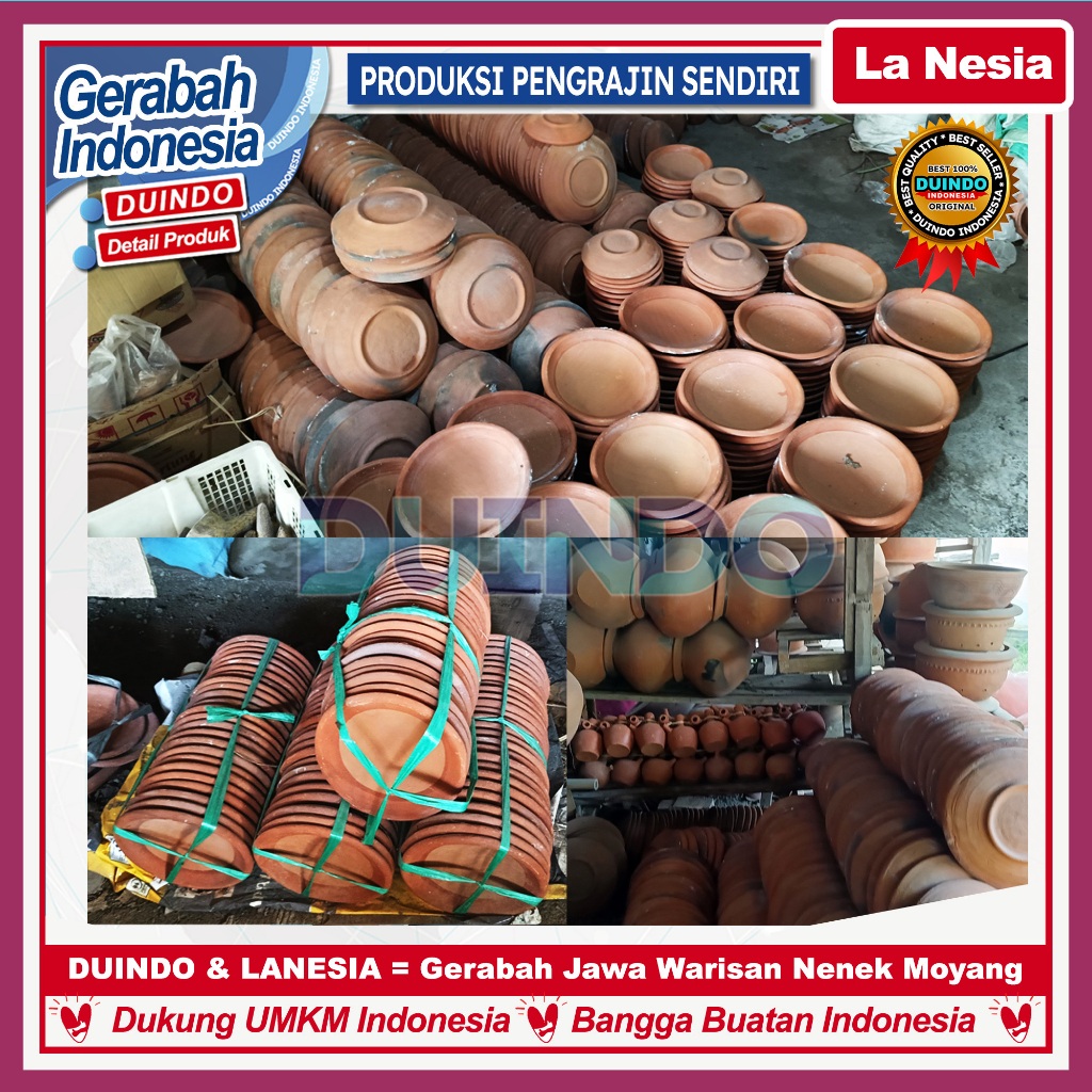 Lanesia - Wajan Tanah Liat 29 cm Wajan Kopi Panggangan Besar