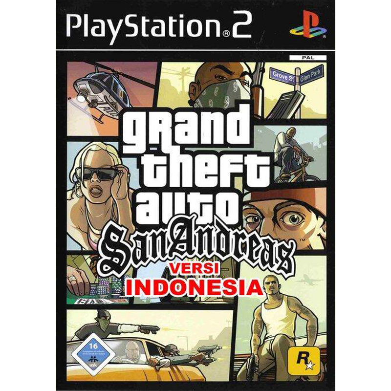 KASET DVD GAME PS2: GTA SAN ANDREAS VERSI INDONESIA
