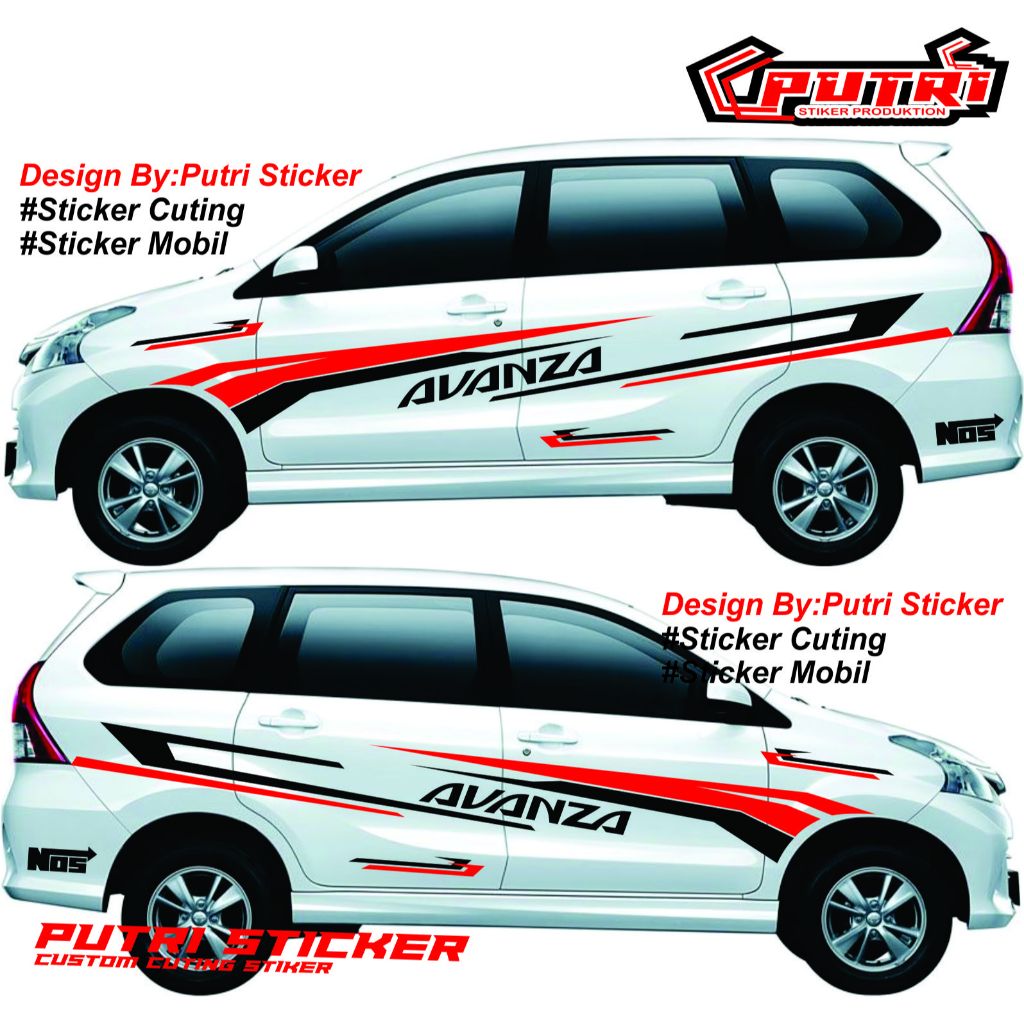 Sticker Mobil Avanza List Cutting Sticker Mobil Custom Terbaru Sticker Mobil Avanza Sigra veloz dll