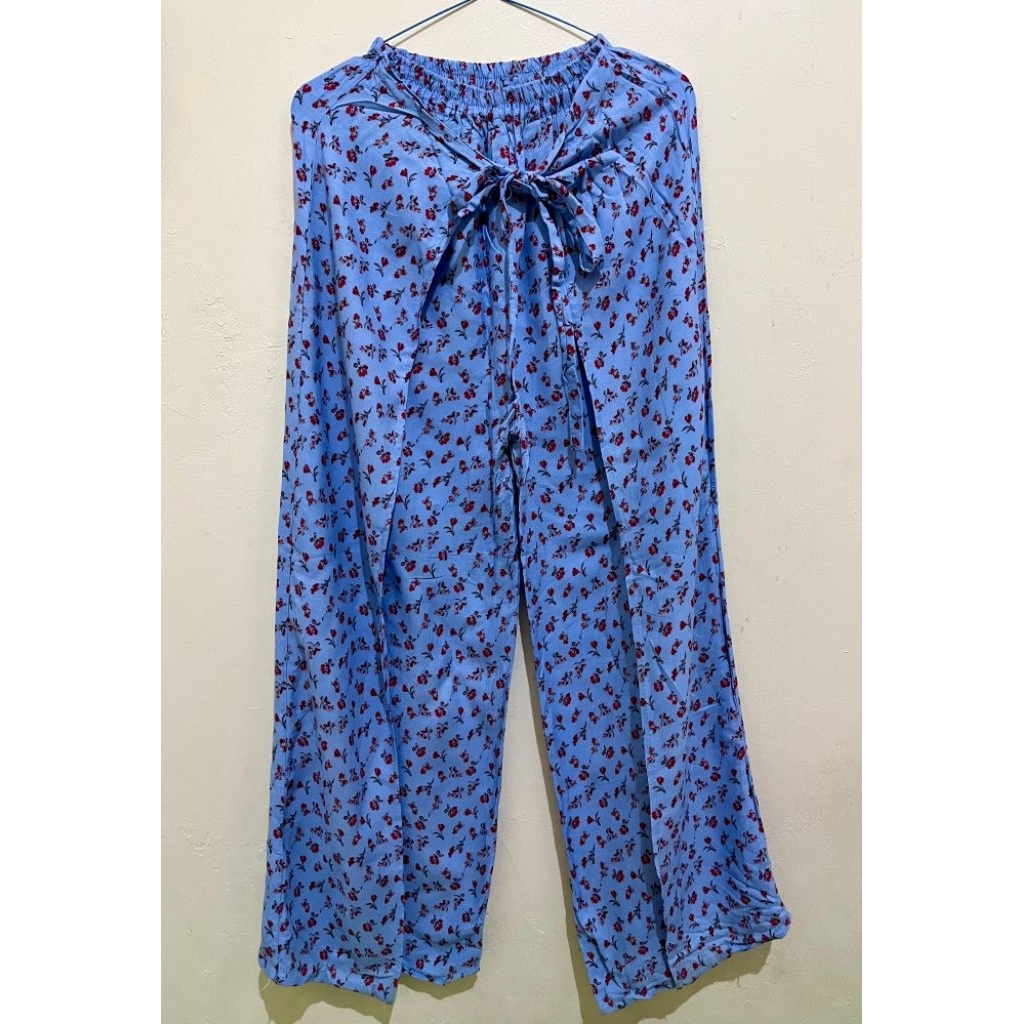 Celana Kulot Rayon Motif Bunga