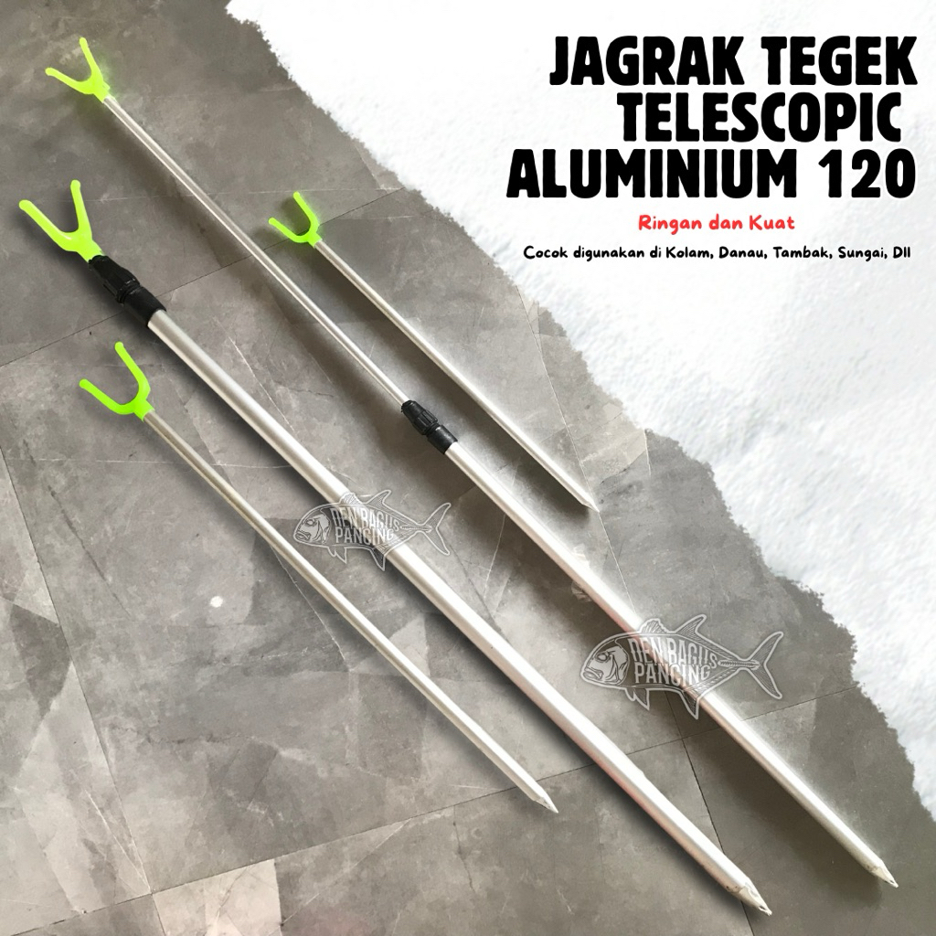 Cagak Congkok Penyangga Joran Tegek Telescopic Aluminium 120 Cm