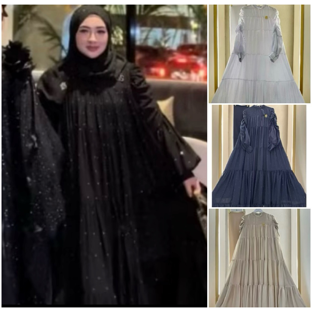 SHELLASAUKIA ORI DRESS BLINK SET HIJAB SHELLASAUKIA TERBARU DIJAMIN ORI SHELLASAUKIA OFFICIAL