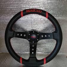 STIR RACING MOBIL SPARCO 14 INCH LIST MERAH + BOSKIT (TOYOTA, HONDA, SUZUKI, MITSUBHISI, DAIHATSU)