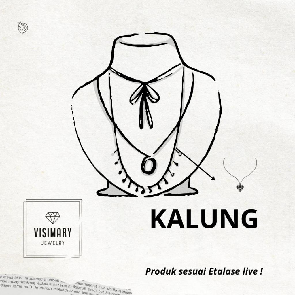 Visimary K328 • Kalung Titanium Wanita Model Baru Lapis Emas 18 KGP