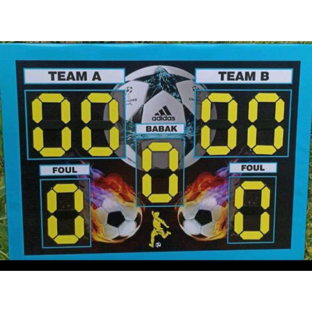 Papan skor manual (alat stationery olahraga futsal, badminton, sepak bola, dll.) berkualitas