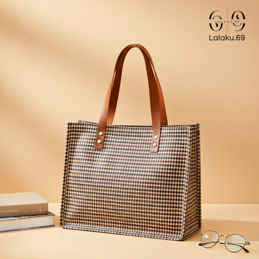 Tas Vintage Dolby Batik Tas Kotak Simple Tote Bag Serbaguna Casual Elegan