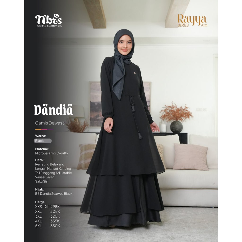 GAMIS DEWASA DAN KOKO DEWASA SARIMBIT NIBRAS TERBARU DIARAYYAKU DANDIA WARNA HITAM DAN PUTIH