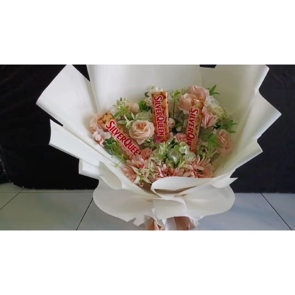 buket coklat dan bunga