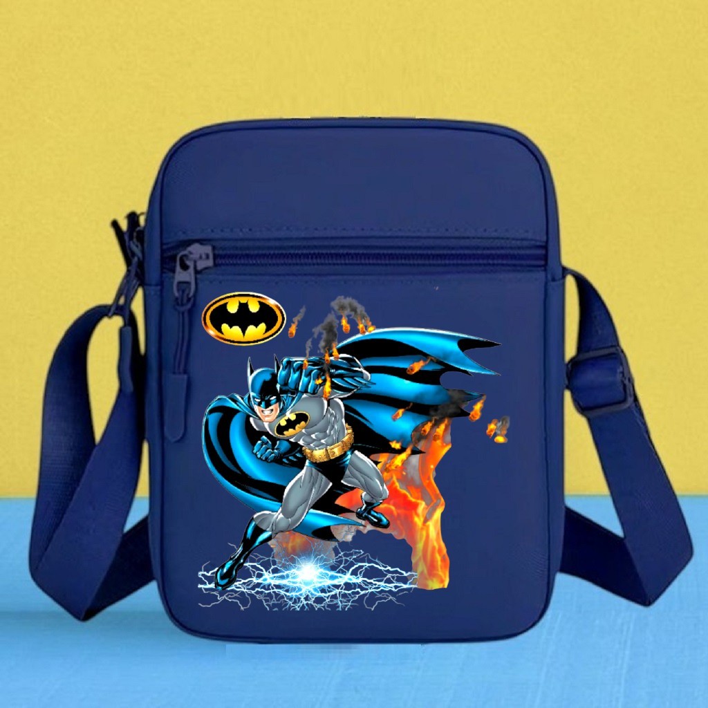 TAS SELEMPANG ANAK MOTIF BATMAN  SUPERHERO SLING BAG ANAK VIRAL TAS ANAK  TERBARU BATMAN
