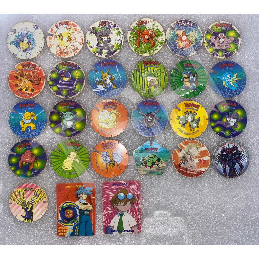 TAZOS SPIN POKEMON set sampuran Jadul hadiah Chiki
