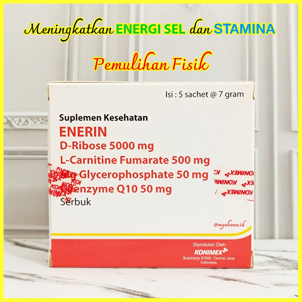 ENERIN 1 Sachet  - Meningkatkan Energi Konimex D-Ribose L- Carnitine Fumarate Coenzyme Q10