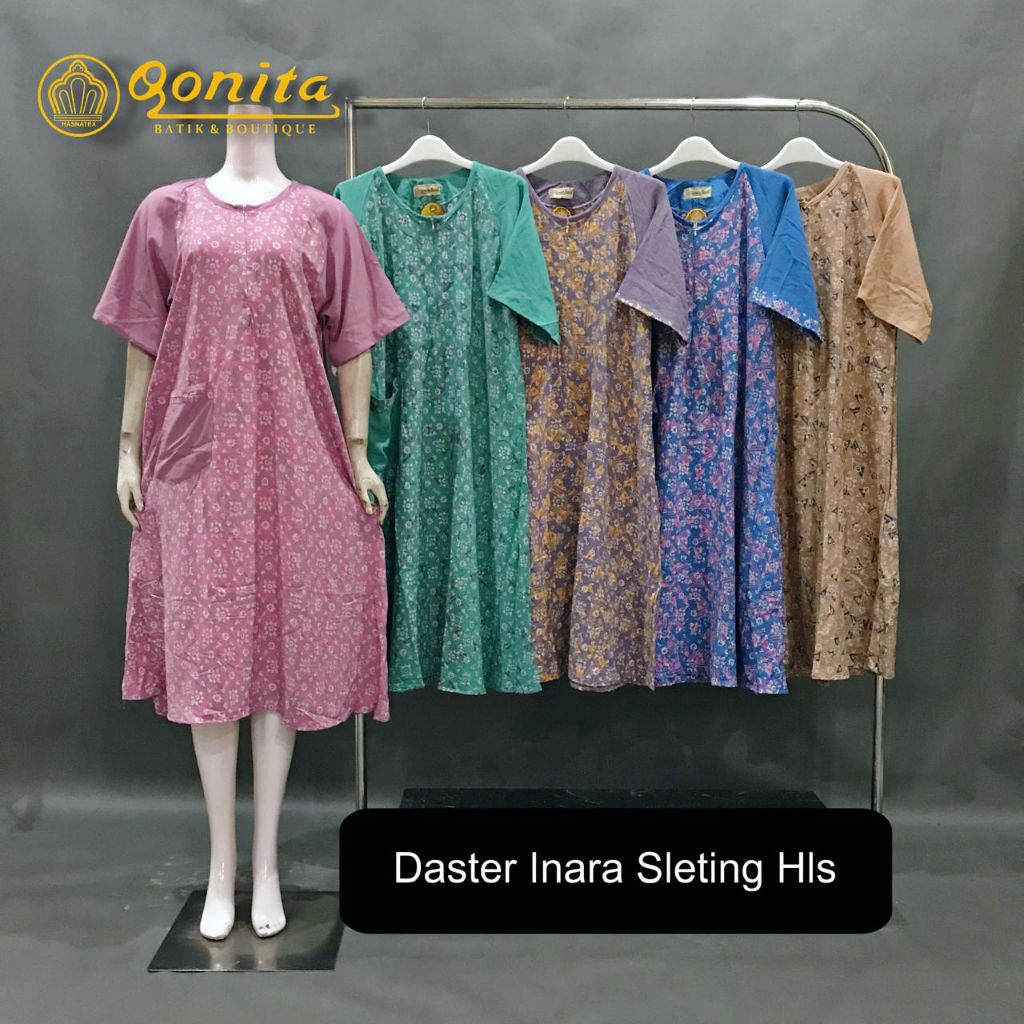 {Ld 110 Cm} Daster Qonita Batik ll Daster Irana Sleting Hls ll Daster Adem Nyaman