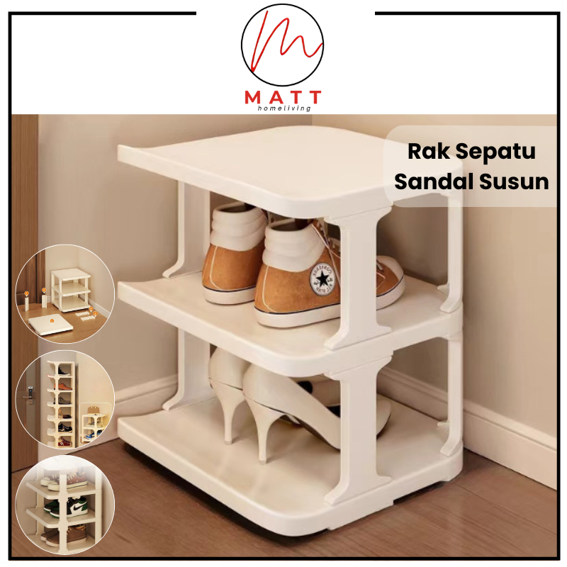 MATT Rak Sepatu Sandal Susun Minimalis Kuat Kokoh Kualitas tinggi / Rak Sepatu Mudah Rakit Estetik /