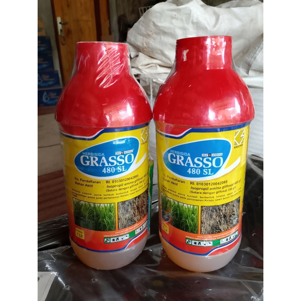 Herbisida Grasso 480 SL (1 Liter) - Pembasmi Rumput Liar