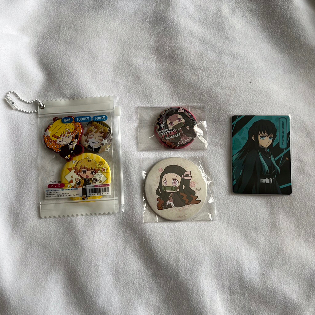 [ READY STOCK ] Demon Slayer / Kimetsu no Yaiba Anime Merch Set (agatsuma zenitsu, nezuko, muichiro 