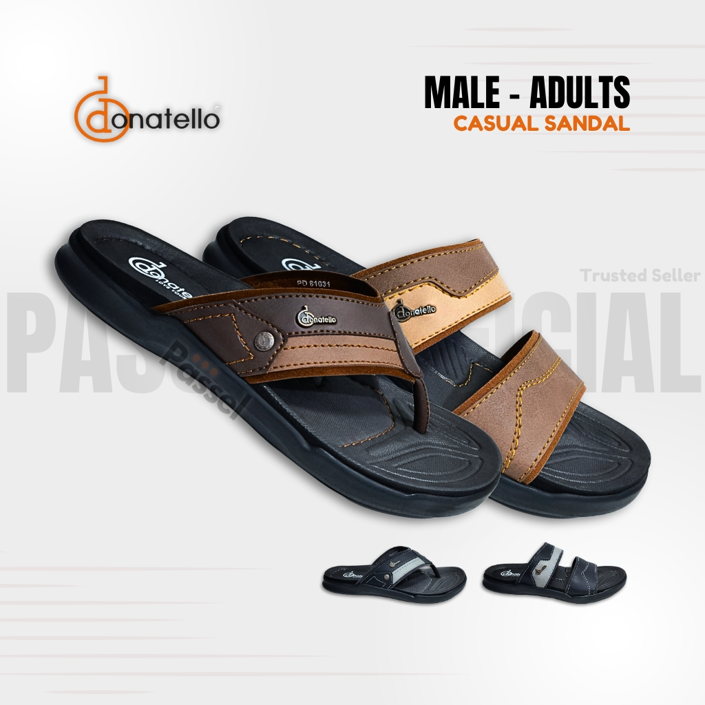 Passel x Donatello Sz. 39-43 Sandal Slip On / Sandal Jepit Pria Kasual | PD81031 / PD81032